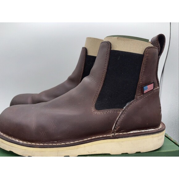 Danner Men's 6" Leather BullRun Chelsea Steel SafetyToe Work Boots Size 11EE USA - Picture 2 of 10